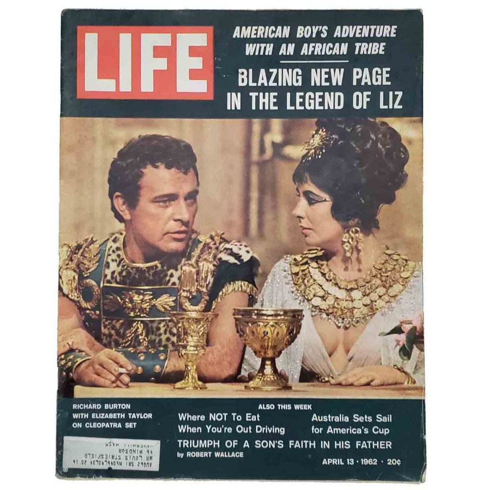 Vintage LIFE magazine Elizabeth Taylor April 13 1962 Richard Burton